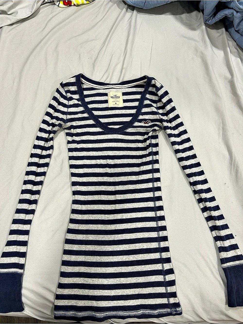 Hollister Women's Striped Long Sleeve Top Size Medium